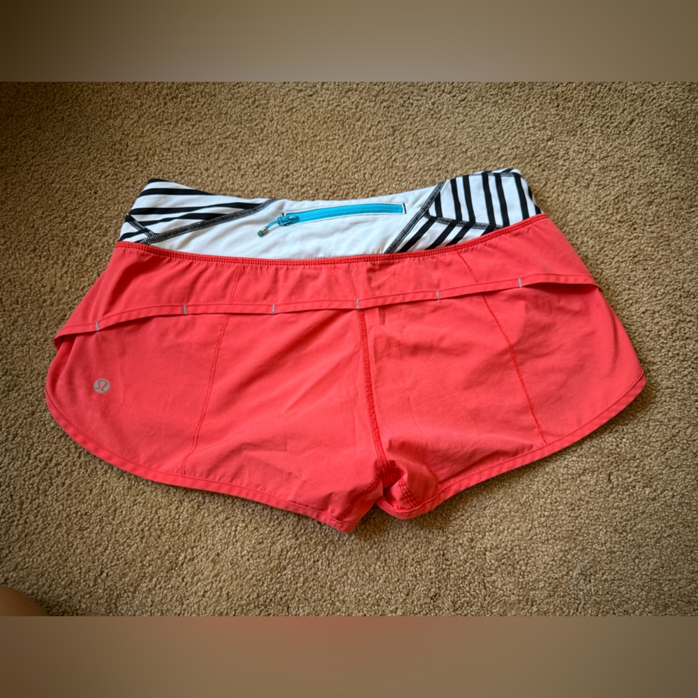 Women's Coral Athletic Shorts - Picture 2 of 2